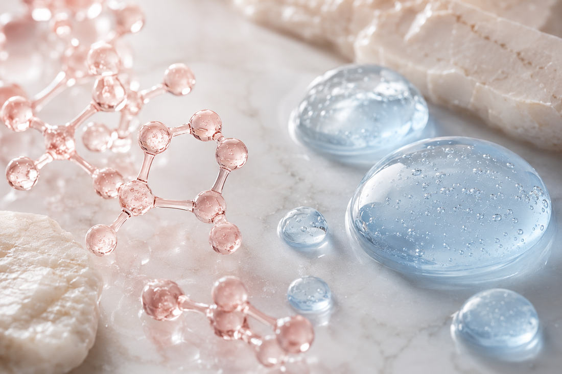 Peptide molecular chain and hyaluronic acid gel droplets