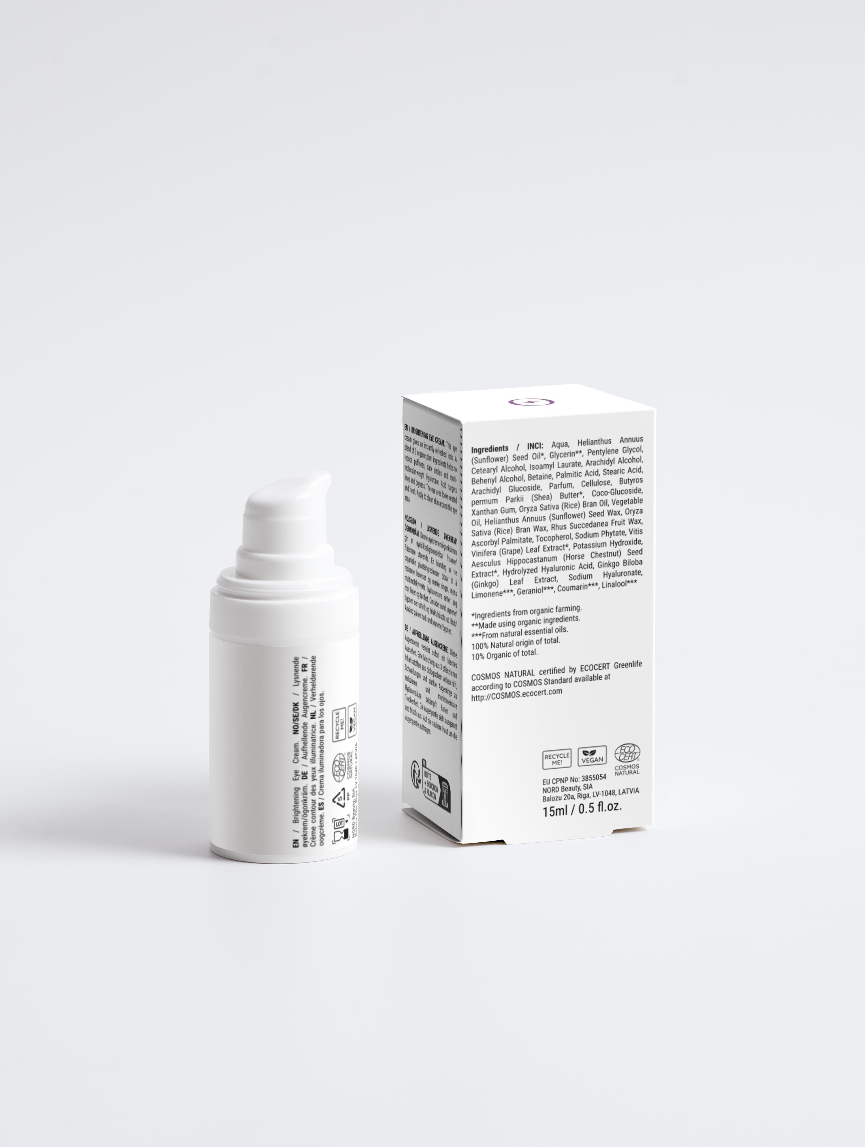 Brightening Eye Cream for Dark Circles, Puffiness & Fine Lines  with Hyaluronic Acid & Shea Butter