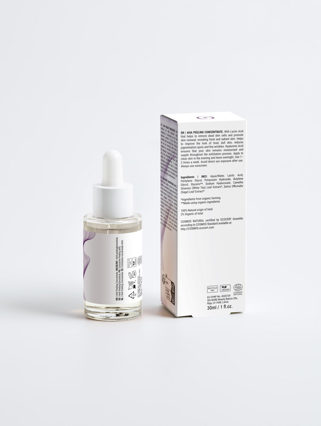 AHA Peeling Concentrate: 10% Lactic Acid & Hyaluronic Acid for Radiant Skin